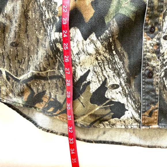 Cabela’s Camo Leaves & Logs Button Down Midweight Shirt Jacket Size XL Tall - Picture 12 of 14